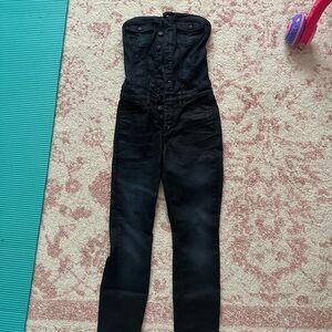 GUESS Denim Strapless Jumpsuit